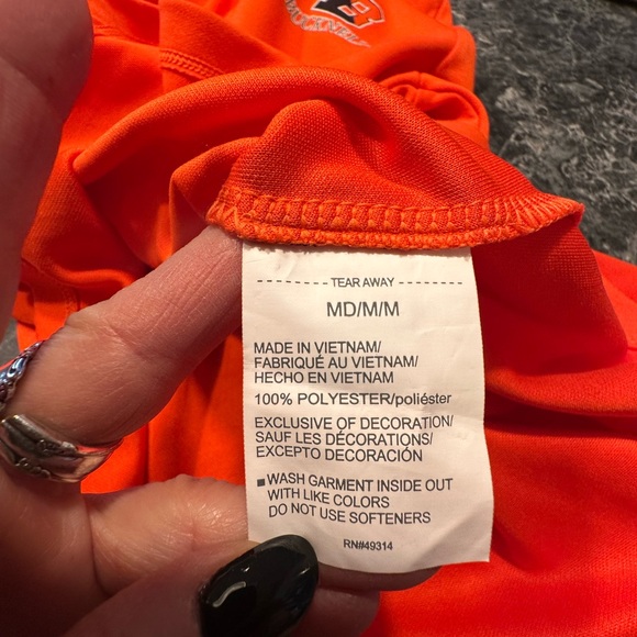 Bucknell University orange quarter snap fitted ladies size medium top.. like New - Picture 8 of 8